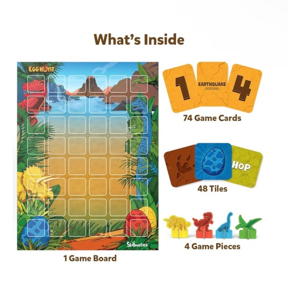 New EGG HUNT Skillmatics Board Game Memory Strategy NIB Dinosaur Dino Learning - Picture 3 of 10